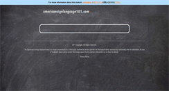 Desktop Screenshot of americansignlanguage101.com