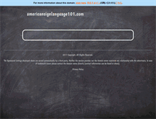 Tablet Screenshot of americansignlanguage101.com